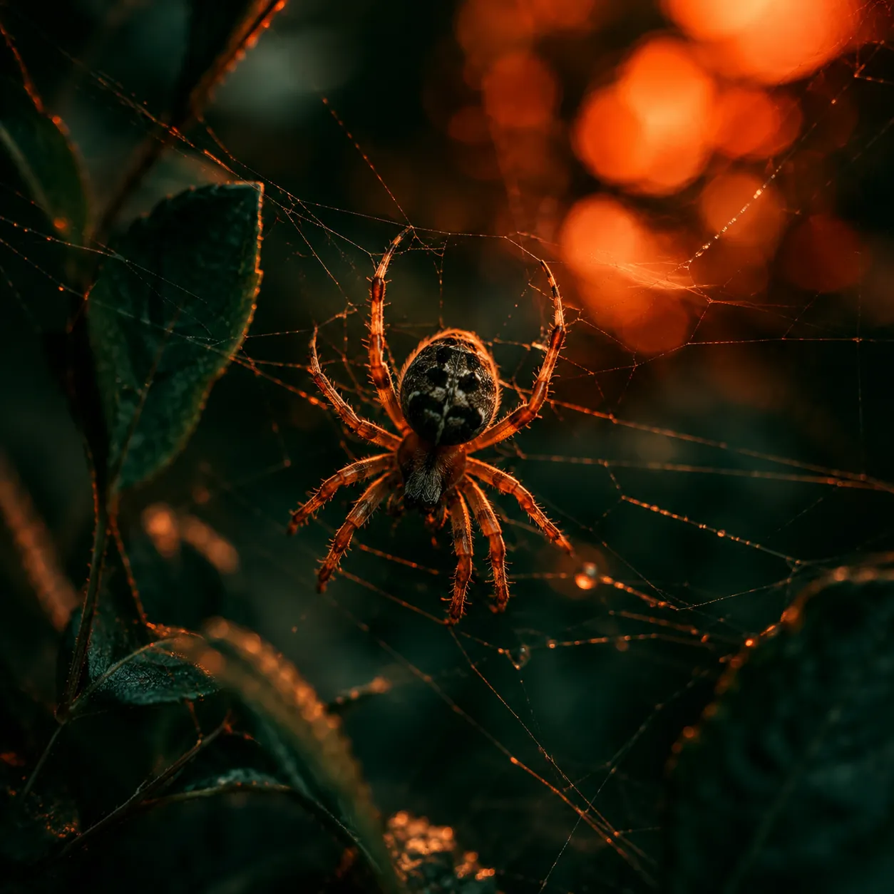 Sinais e locais de abrigo de aranhas Sinais e locais de abrigo de aranhas